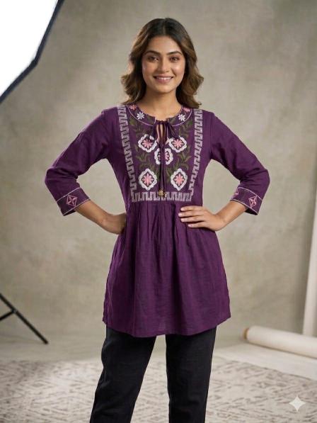 Krunique short top branded kurtis wholesale in delhi